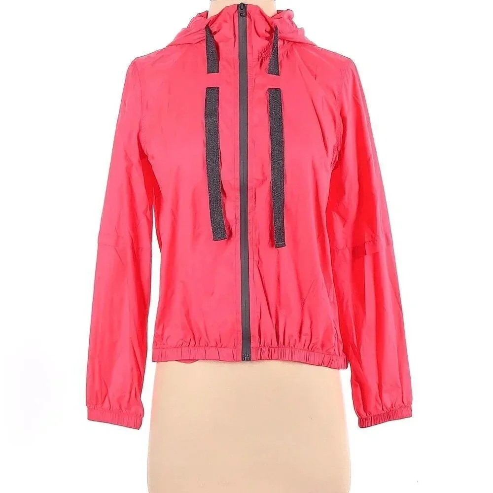 Zyia Hot Pink Hoodie Light Windbreaker Size XXL